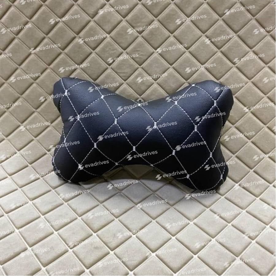 Poduszka zagłówkowa do samochodu,  wykonana z ekoskóry