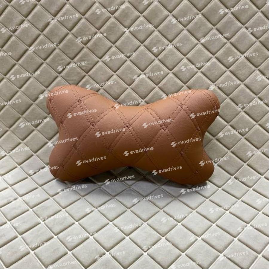 Poduszka zagłówkowa do samochodu,  wykonana z ekoskóry