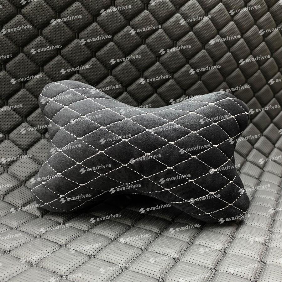 Poduszka zagłówkowa do samochodu,  wykonana z ALCANTARA LUX