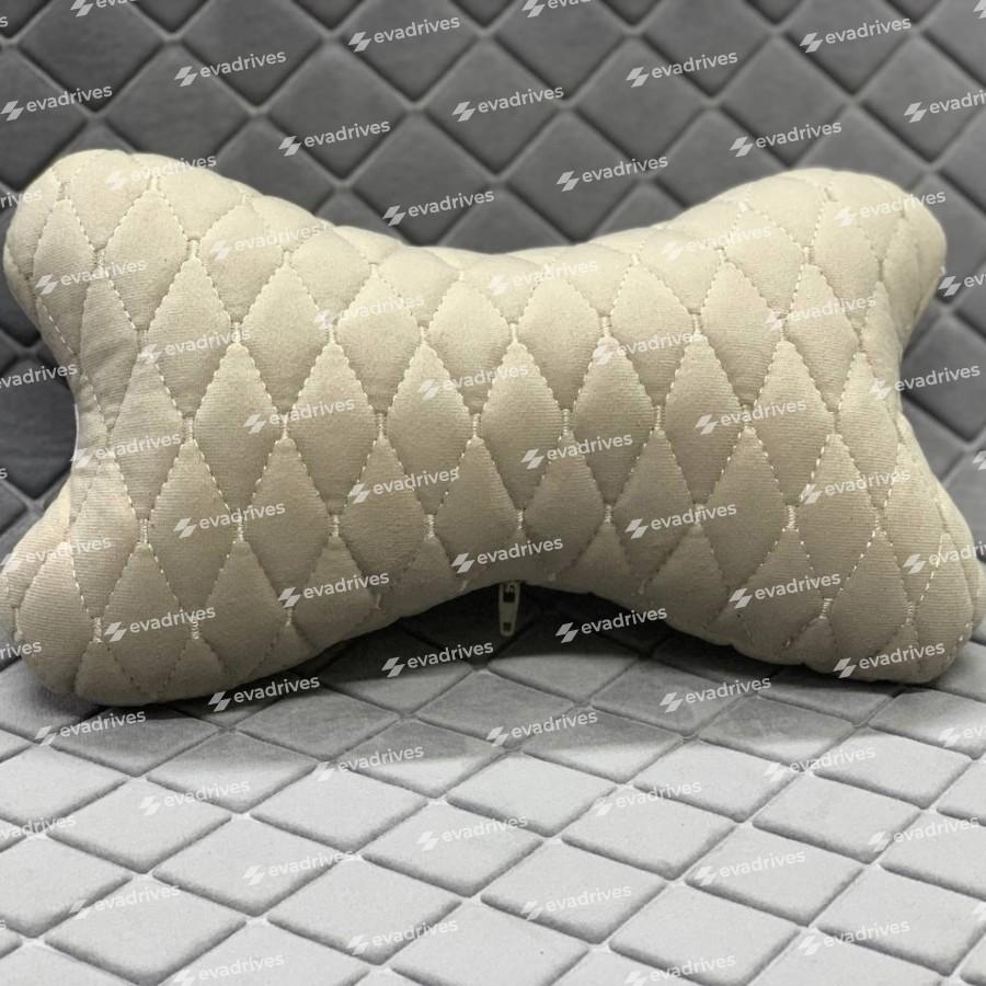 Poduszka zagłówkowa do samochodu,  wykonana z ALCANTARA LUX