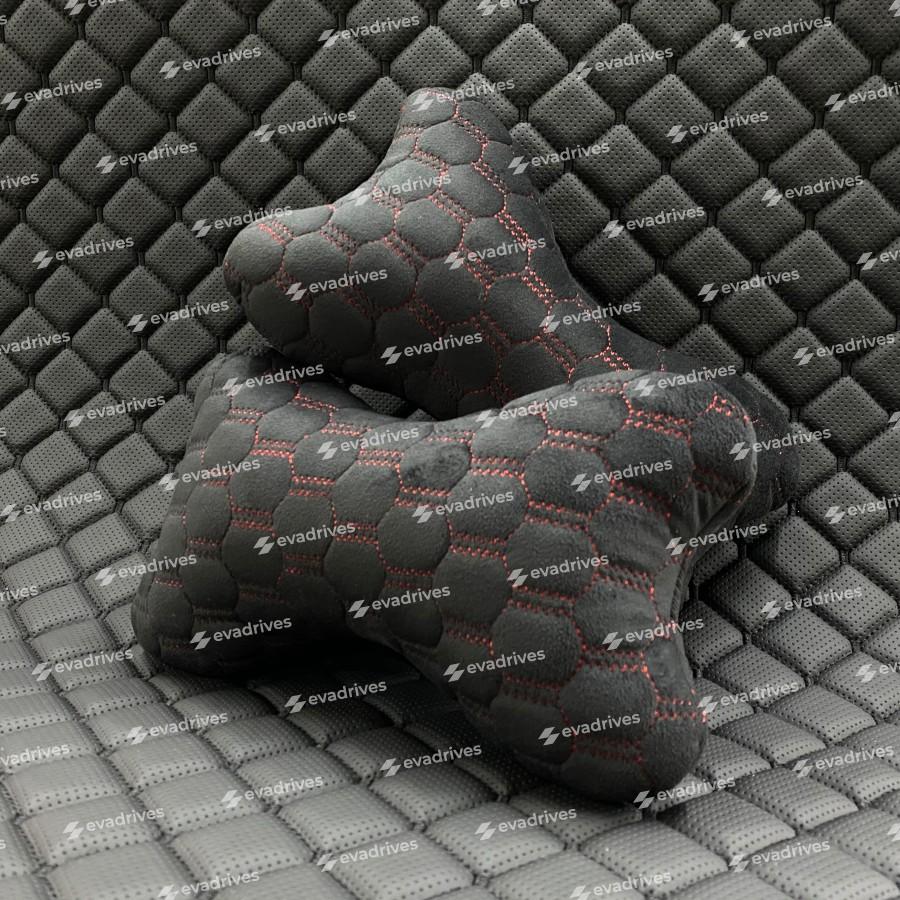 Poduszka zagłówkowa do samochodu,  wykonana z ALCANTARA LUX