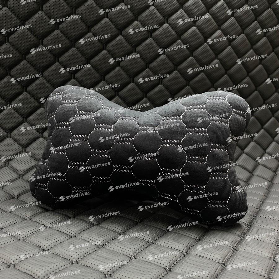 Poduszka zagłówkowa do samochodu,  wykonana z ALCANTARA LUX