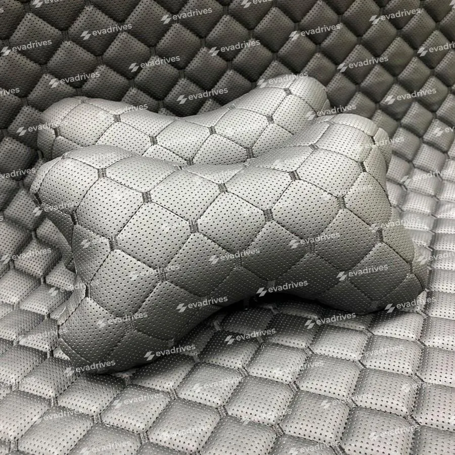 Poduszka zagłówkowa do samochodu,  wykonana z ekoskóry