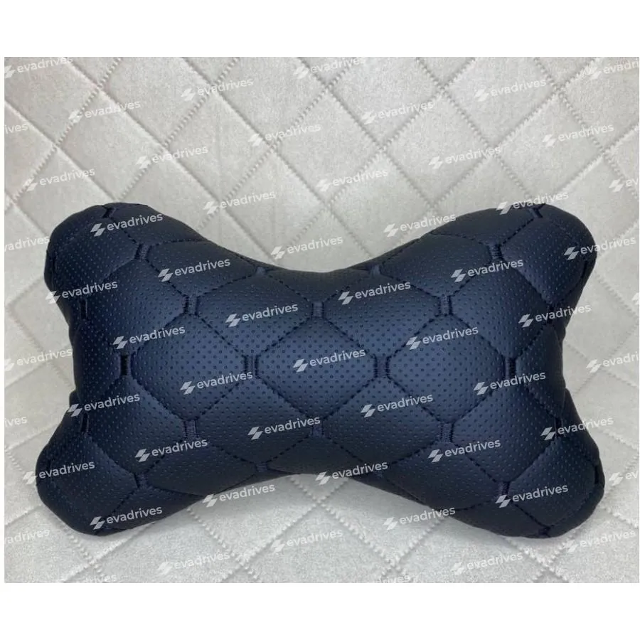 Poduszka zagłówkowa do samochodu,  wykonana z ekoskóry