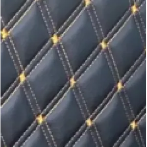 Czarny ścieg z żółtą nicią  